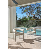 Temple &amp; Webster Palmira Boucle Outdoor Dining Chairs