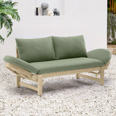 Temple &amp; Webster Martinique Acacia Wood Outdoor Daybed