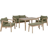 Temple &amp; Webster 6 Seater Bayview Outdoor Lounge Dining Set