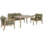 Temple &amp; Webster 6 Seater Bayview Outdoor Lounge Dining Set