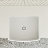 Temple &amp; Webster Bowral Curve 610mm Large Single Fireclay Farmhouse Sink