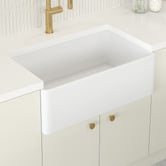 Temple &amp; Webster Bowral 760mm Single Fireclay Farmhouse Sink