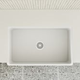 Temple &amp; Webster Bowral 760mm Single Fireclay Farmhouse Sink