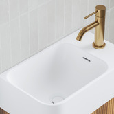 Temple &amp; Webster Nomad 460mm Natural Wall Hung Single Vanity
