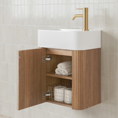 Temple &amp; Webster Nomad 460mm Natural Wall Hung Single Vanity