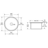 Temple &amp; Webster Bowral 460mm Single Fireclay Round Kitchen Sink