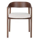 Temple &amp; Webster Mattia Curved Back Solid Beech Wood Dining Chair