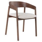 Temple &amp; Webster Mattia Curved Back Solid Beech Wood Dining Chair