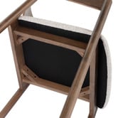 Temple &amp; Webster Mattia Curved Back Solid Beech Wood Dining Chair