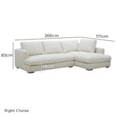 Temple &amp; Webster Haven 4 Seater Upholstered Sofa with Chaise