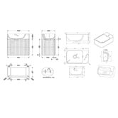 Temple &amp; Webster Nomad 460mm Walnut Wall Hung Single Vanity
