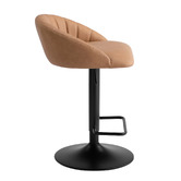 Temple &amp; Webster Houston Faux Leather Adjustable Bar Stools