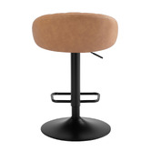 Temple &amp; Webster Houston Faux Leather Adjustable Bar Stools