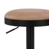Temple &amp; Webster Clem Faux Leather Adjustable Bar Stools