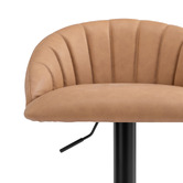 Temple &amp; Webster Houston Faux Leather Adjustable Bar Stools