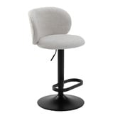 Temple &amp; Webster Noel  Boucle Adjustable Bar Stools