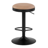 Temple &amp; Webster Clem Faux Leather Adjustable Bar Stools
