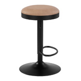 Temple &amp; Webster Clem Faux Leather Adjustable Bar Stools