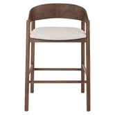 Temple &amp; Webster 67cm Mattia Curved Back Solid Bar Stool