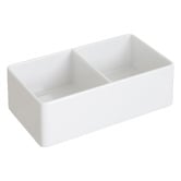 Temple &amp; Webster Bowral 830mm Double Fireclay Kitchen Sink