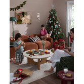 Temple &amp; Webster Cuddle Upholstered Swivel Armchair