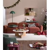 Temple &amp; Webster Annalisa Round Travertine Coffee Table