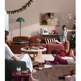 Temple &amp; Webster Annalisa Round Travertine Coffee Table