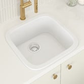 Temple &amp; Webster Bowral 483mm Single Fireclay Square Kitchen Sink