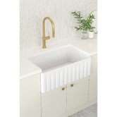 Temple &amp; Webster Bowral 760mm Single Fireclay Farmhouse Sink