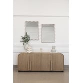 Temple &amp; Webster Ebba Wavy Timber Wall Mirror