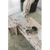 Temple &amp; Webster Misha Rectangular Mango Wood &amp; Marble Coffee Table