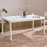 Temple &amp; Webster 6 Seater Kamari Aluminium Outdoor Dining Table