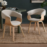 Temple &amp; Webster Bentwood Upholstered Dining Chairs