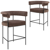 Temple &amp; Webster 65cm Tamara Chenille Bar Stools