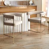 Temple &amp; Webster 65cm Tamara Chenille Bar Stools