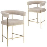 Temple &amp; Webster 65cm Tamara Chenille Bar Stools
