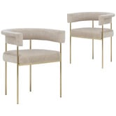 Temple &amp; Webster Tamara Chenille Dining Chairs