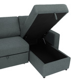 Temple &amp; Webster Darcy 4 Seater Storage Sofa Bed with Double Chaise