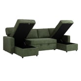 Temple &amp; Webster Darcy 4 Seater Storage Sofa Bed with Double Chaise