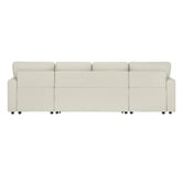Temple &amp; Webster Darcy 4 Seater Storage Sofa Bed with Double Chaise
