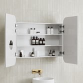 Temple &amp; Webster Mecca 800mm Rectangular Mirrored Shaving Cabinet