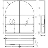 Temple &amp; Webster Mecca 800mm Arch Mirrored Shaving Cabinet