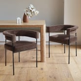 Temple &amp; Webster Tamara Chenille Dining Chairs