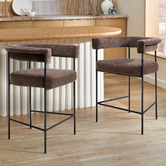 Temple &amp; Webster 65cm Tamara Chenille Bar Stools
