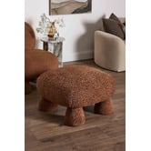 Temple &amp; Webster Caramel Barney Boucle Ottoman