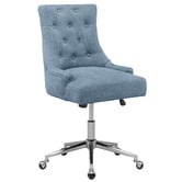 Temple &amp; Webster Windsor Scoop Back Linen Office Chair