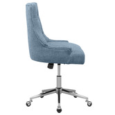 Temple &amp; Webster Windsor Scoop Back Linen Office Chair