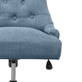 Temple &amp; Webster Windsor Scoop Back Linen Office Chair