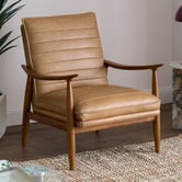 Temple &amp; Webster Aldric Genuine Leather Armchair