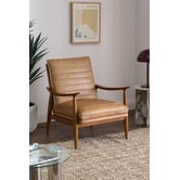 Temple &amp; Webster Aldric Genuine Leather Armchair